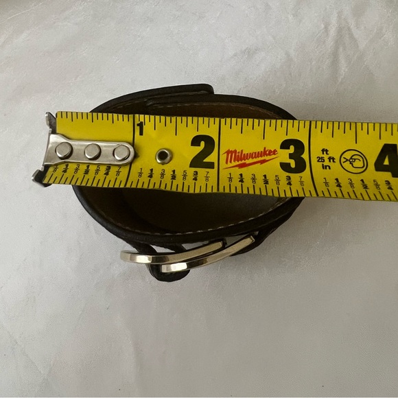 Max Mara Python Embossed Leather Cuff Bracelet - Picture 10 of 11